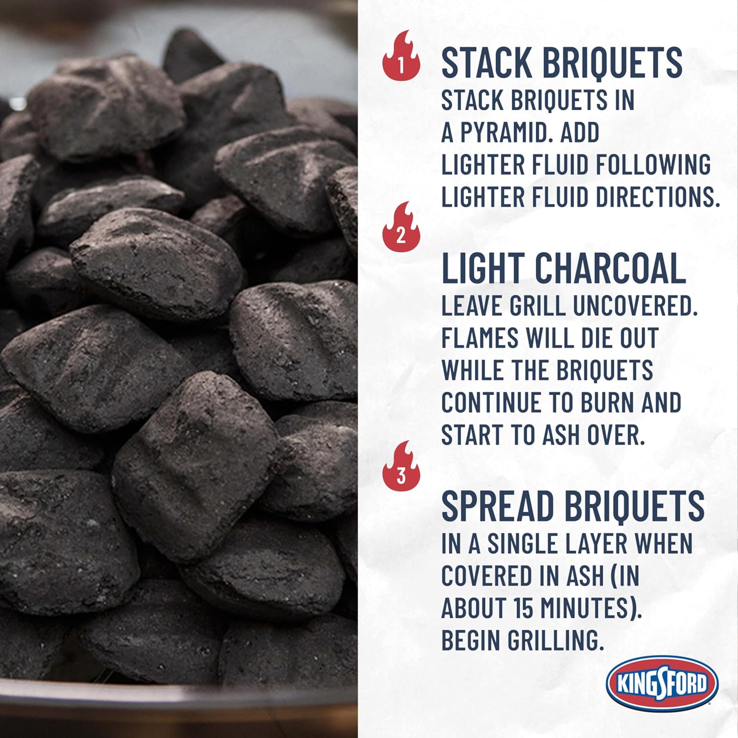 Kingsford Original Charcoal Briquettes, BBQ Charcoal for Grilling, 16 Pounds (Package May Vary) - Image 4
