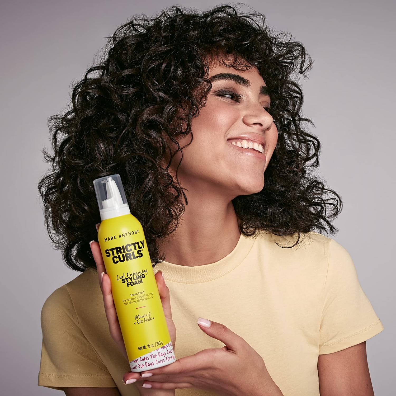 Marc Anthony Curl Enhancing Styling Foam, Extra Hold, Strictly Curls - Vitamin E & Silk Proteins Transforms Frizzy Hair to Full, Shiny, Defined Curls - Sulfate-Free Anti-Frizz Styling Mousse Product - Image 4