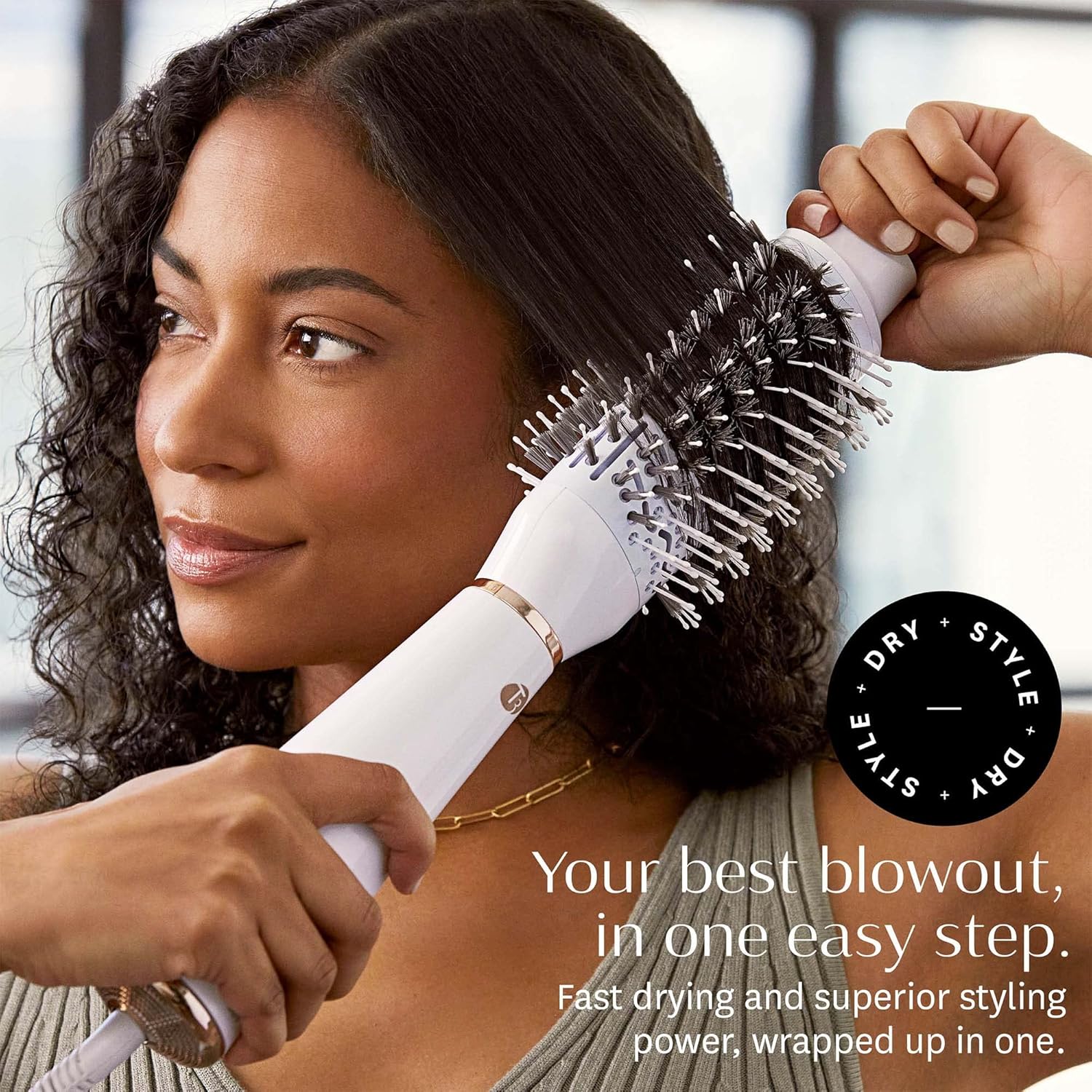 T3 AireBrush Ceramic Oval One-Step Hair Dryer Brush for Smoothing and Volumizing - Image 2