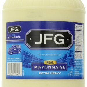 JFG Real Mayonnaise, Southern Classic Recipe with Cider Vinegar Fresh Eggs and Spices, Gallon Jar (Pack of 1)