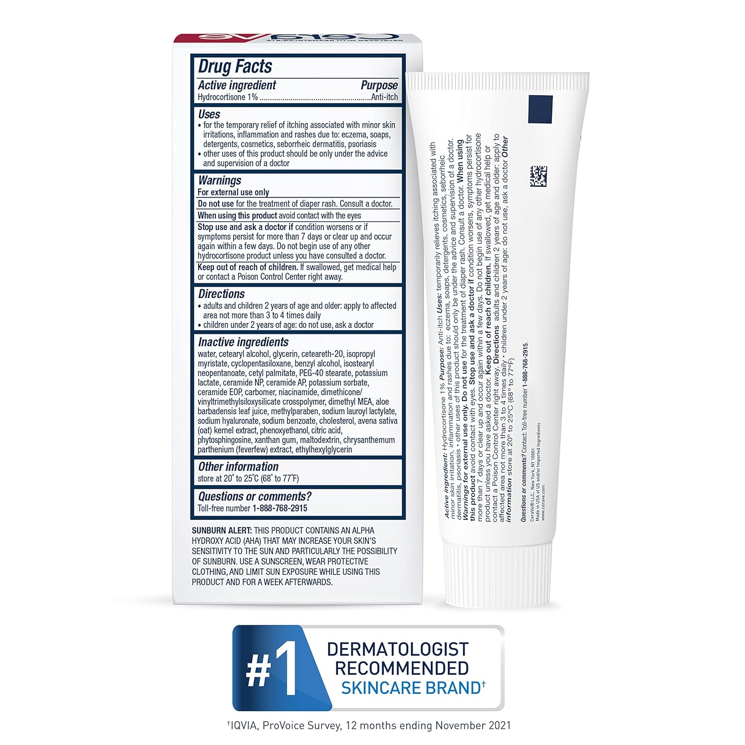CeraVe 1% Hydrocortisone Anti-Itch Cream Fragrance-Free for Eczema Dry Skin 1 Ounce - Image 6