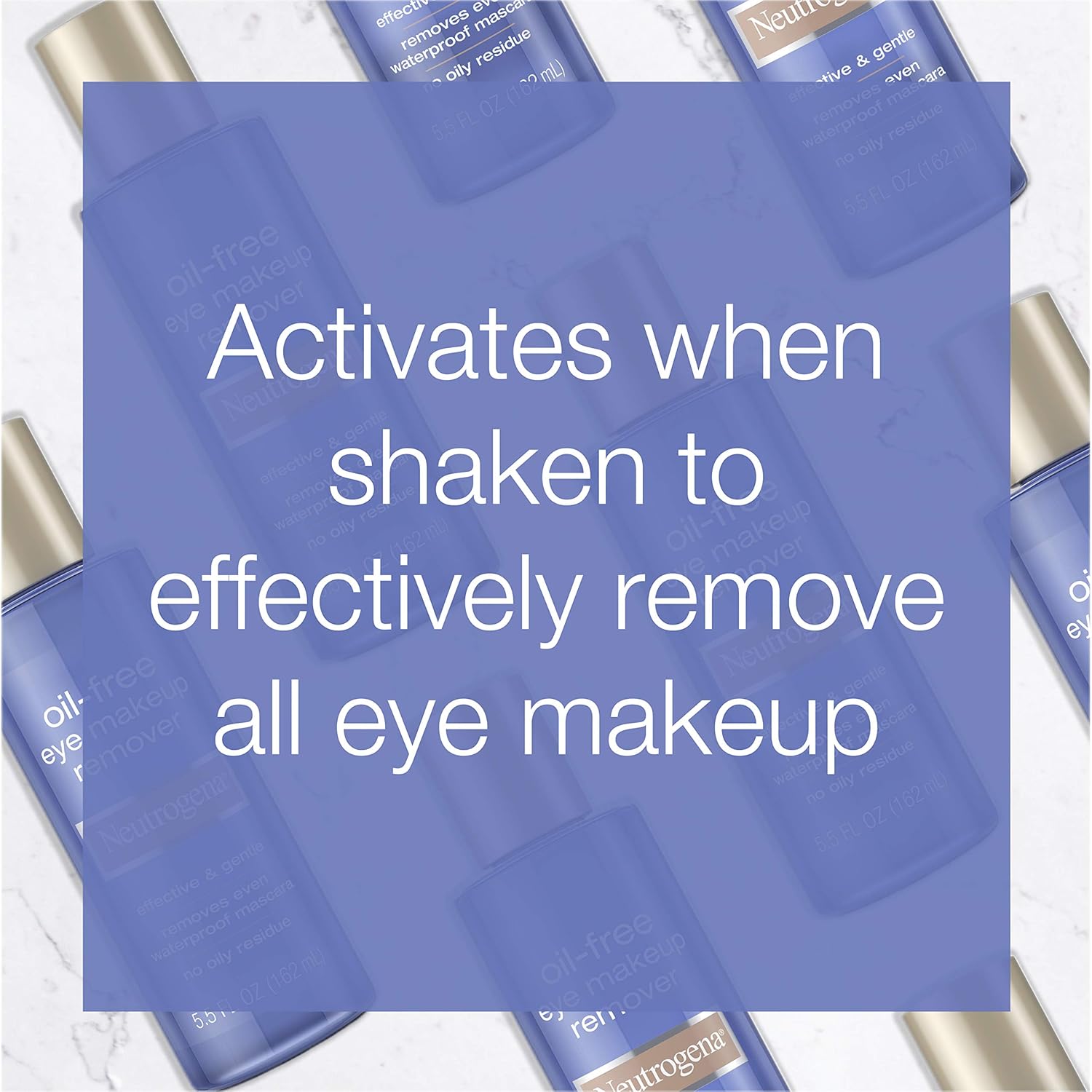 Neutrogena Gentle Oil-Free Eye Makeup Remover & Cleanser for Sensitive Eyes, Non-Greasy Makeup Remover, Removes Waterproof Mascara, Dermatologist & Ophthalmologist Tested, 5.5 fl. oz, 3 Pack - Image 4