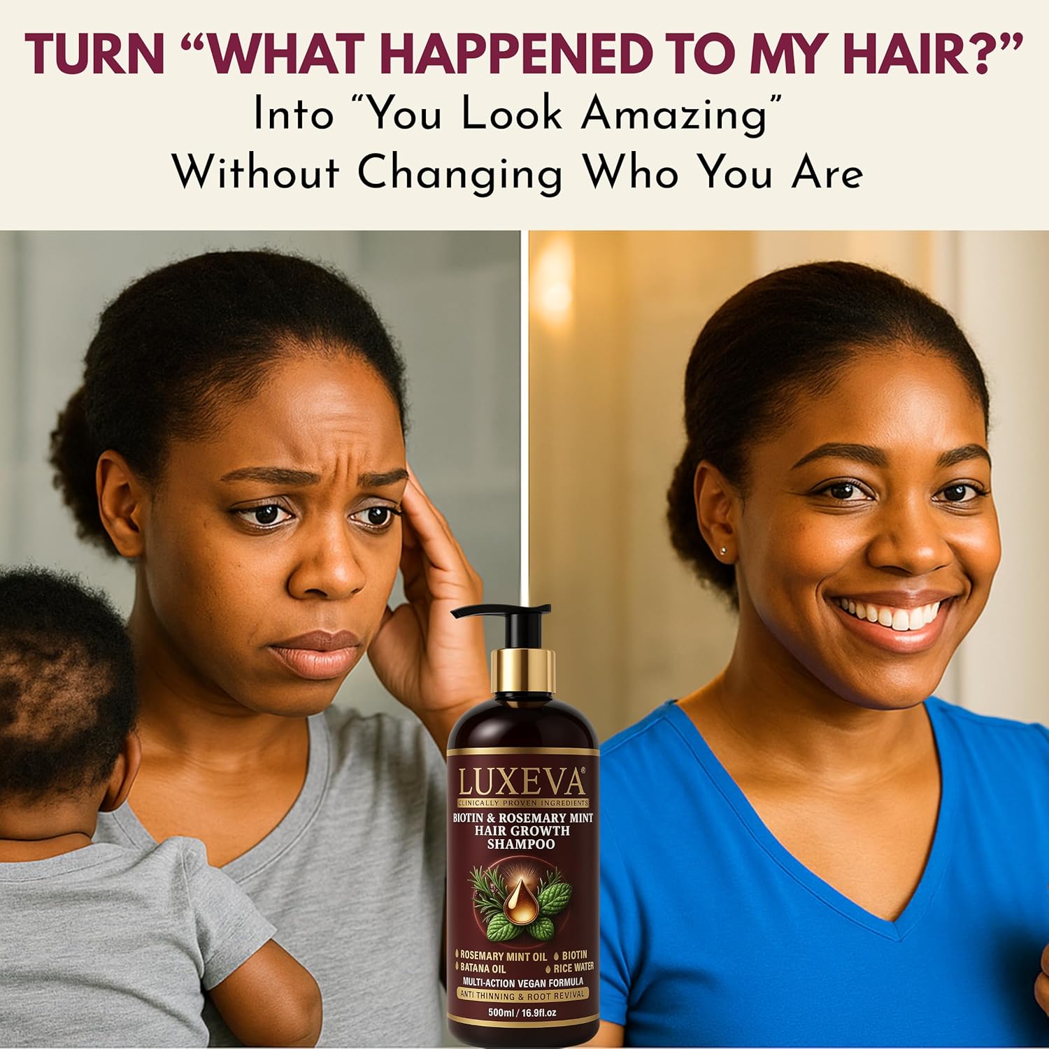 Biotin Rosemary Mint 3-in-1 Shampoo Conditioner for Women 90 Day Supply - Image 7
