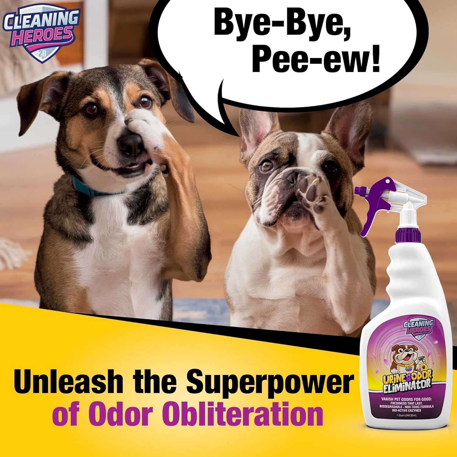 Enzyme Carpet Cleaner and Urine Odor Eliminator 32oz Spray for Cat and Dog Pee - Image 7