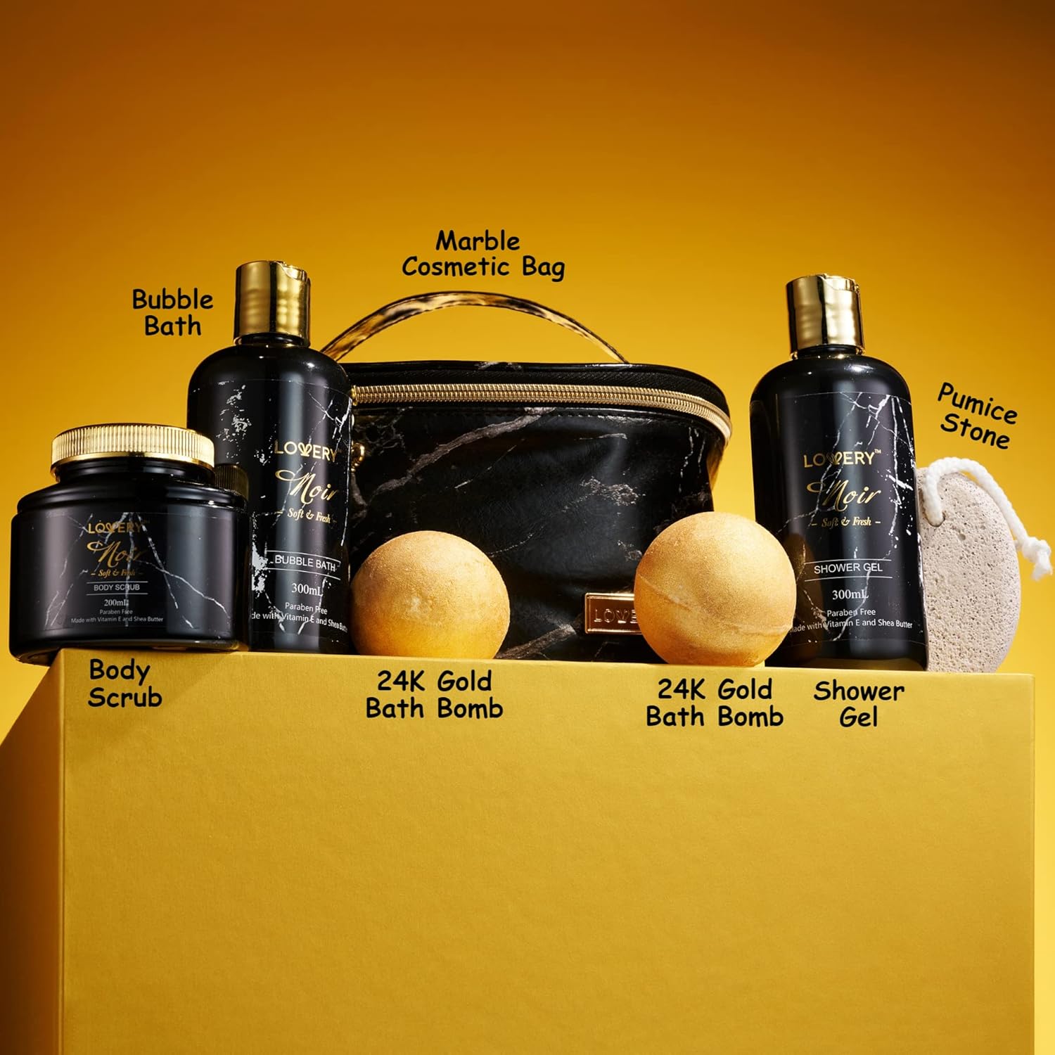 Men's Bath Gift Basket with Bubble Bath and Relaxing Bath Bombs - Image 2