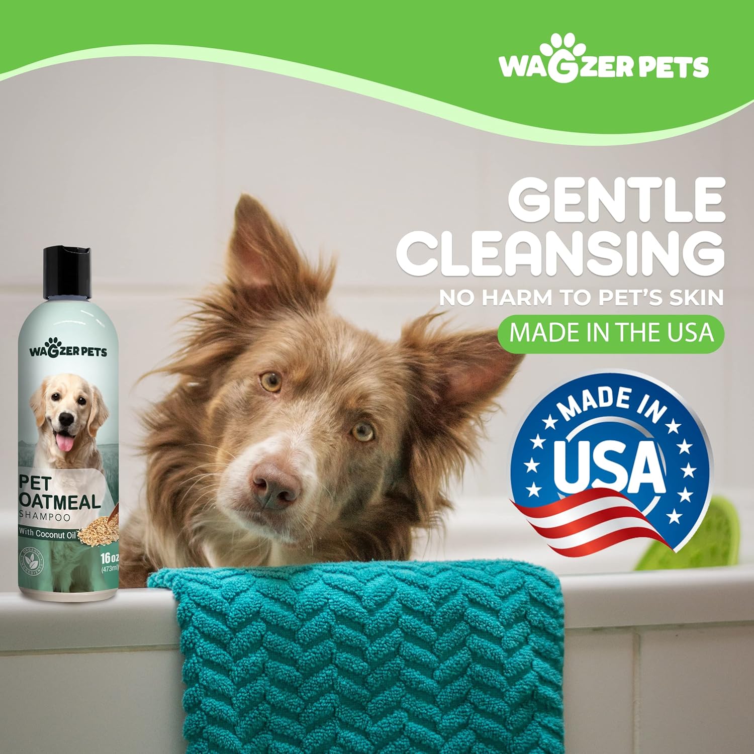 Oatmeal Dog Shampoo with Coconut Oil for Dogs | Soothing Dog Shampoo for Itching and Dry Skin | Oatmeal Bath Hypoallergenic and Gentle Pet Care for Sensitive Skin and Coat | 16 oz - Image 2