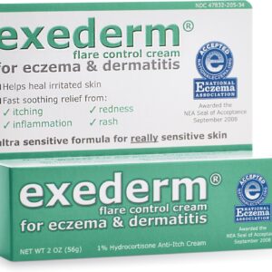 Exederm Flare Control Cream for Eczema & Dermatitis, 2oz