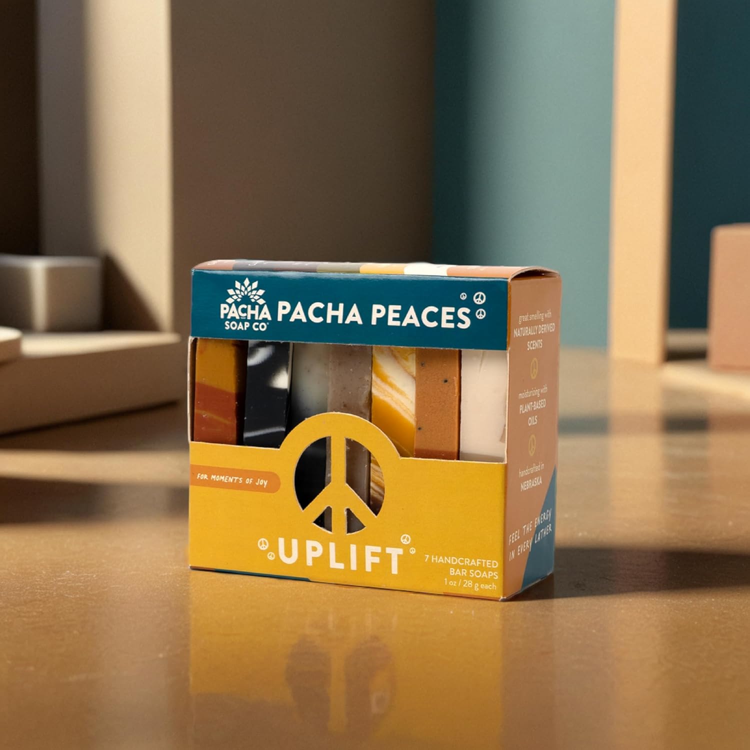 Pacha Peaces Bar Soap Uplift 2 Pack | Premium, Handcrafted, Hydrating | Natural Face Wash, Hand Cleanser, Body Wash | Soothing Essential Oils, 4 oz - Image 4