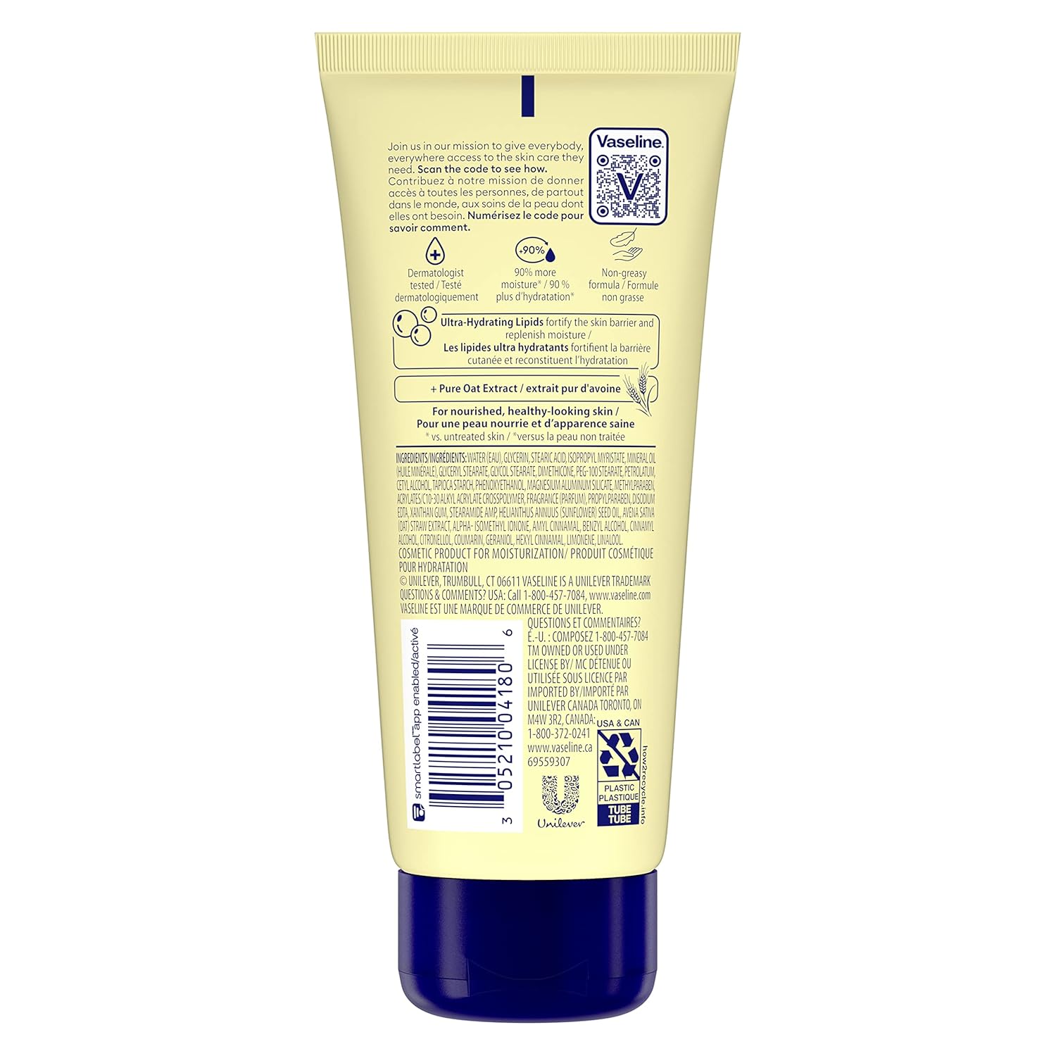 Vaseline Nourishing Moisture Body Lotion Hand & Body Lotion Pack of 12 for Dry Skin made with Ultra-Hydrating Lipids & Pure Oat Extract 3.4 oz - Image 2