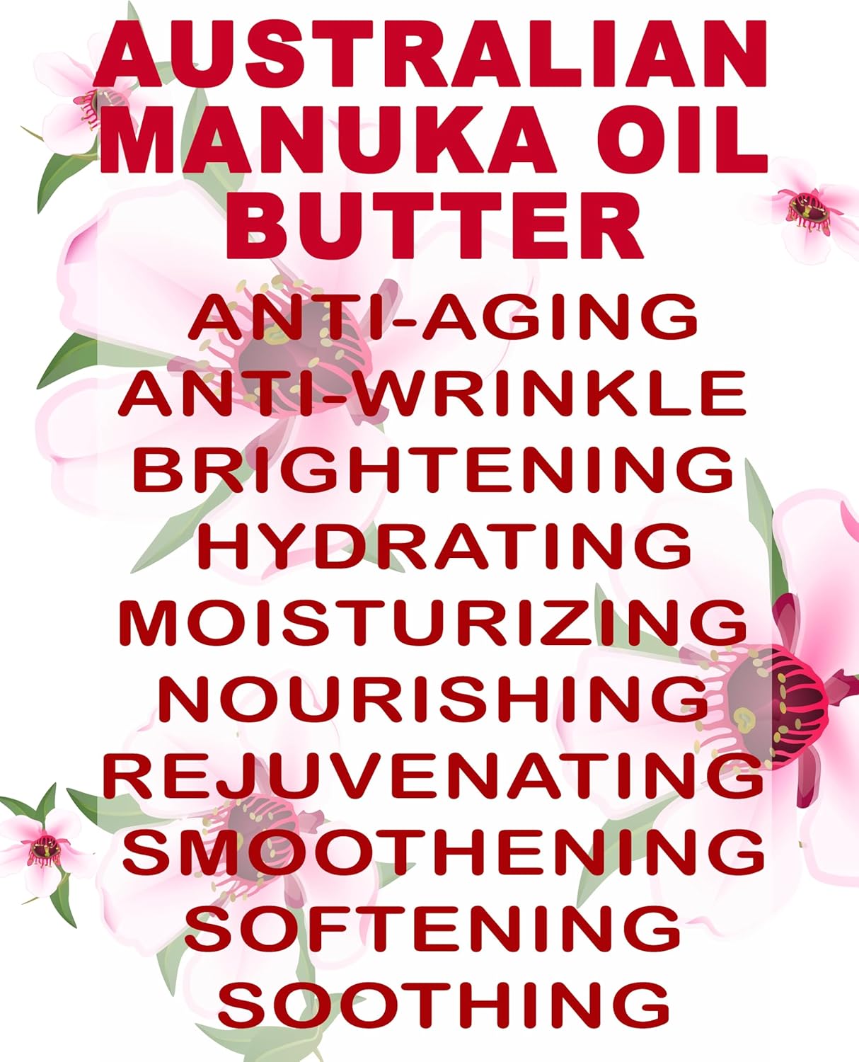 Botanical Beauty MANUKA OIL BUTTER Australian RAW VIRGIN UNREFINED for Face, Body, Hair. Dry Skin, Cracked Hands with Cocoa Cacao Butter and Manuka Honey Essential Oil 8 Fl. oz. 240 ml - Image 5