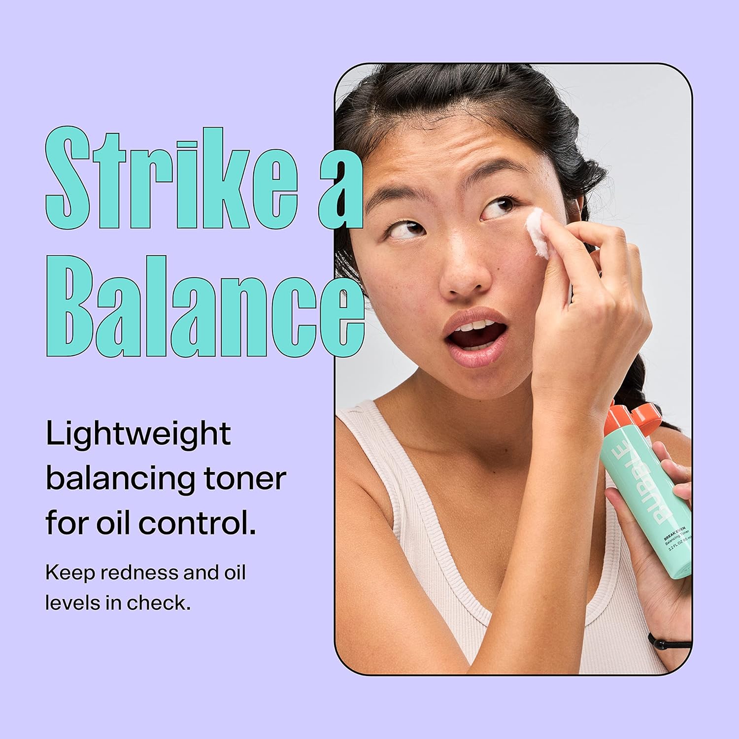 Bubble Skincare Break Even Balancing Face Toner - Gentle Exfoliating Toner & Pore Minimizer for Normal to Oily Skin Types - Skin Care Formulated with Green Tea Extract and Niacinamide (100ml) - Image 3