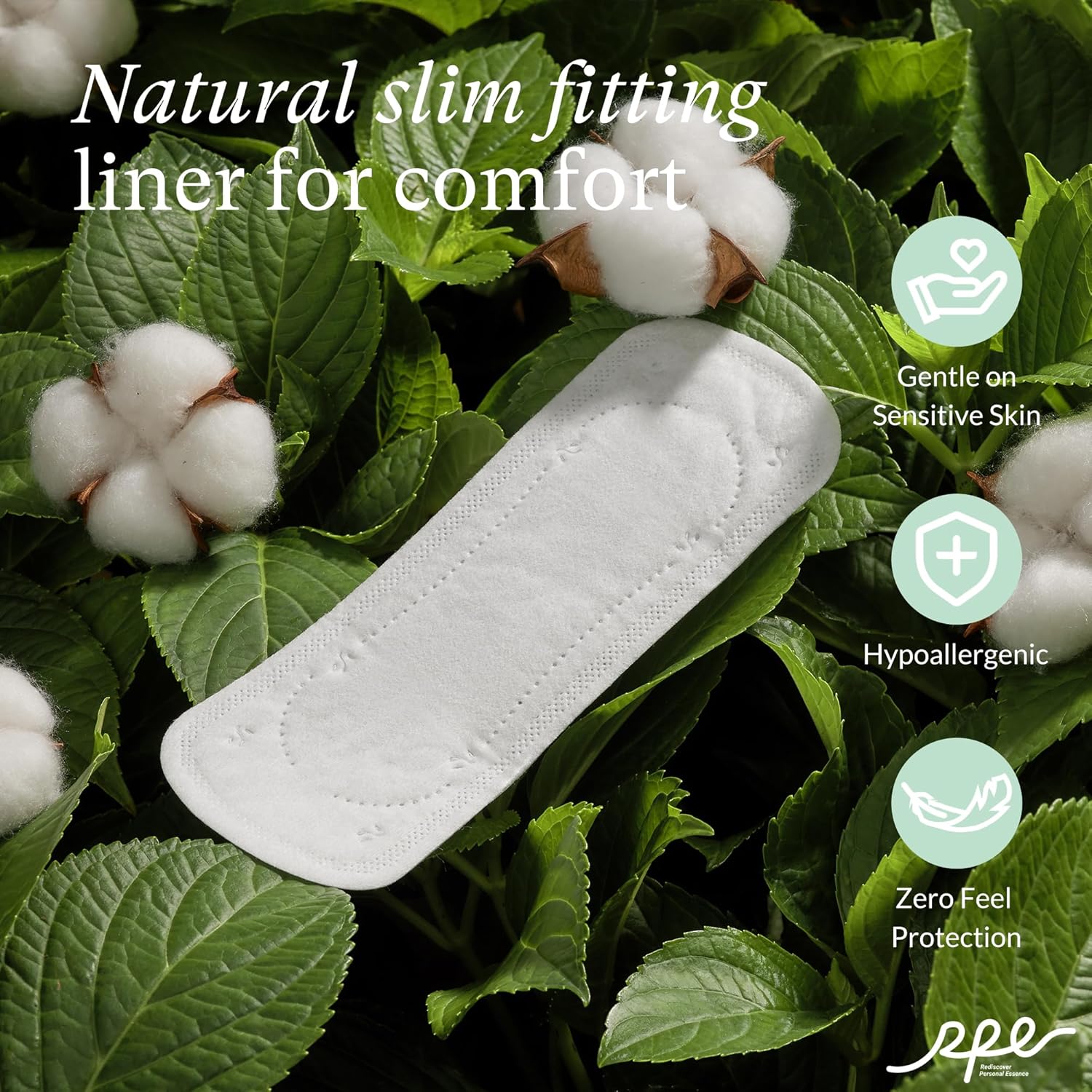 Organic Ultra Thin Long Panty Liners for Women, 96 Count, Light Absorbency, Unscented - Image 4