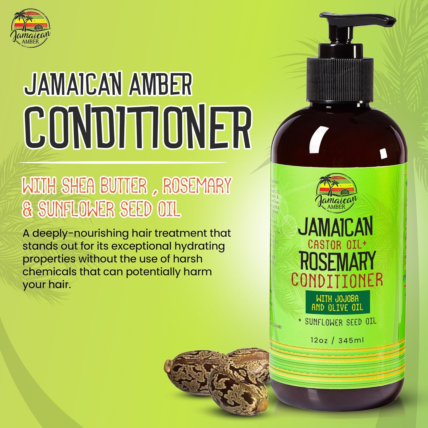 Rosemary Leave In Conditioner 8 fl oz Moisturizing Formula with Castor Oil and Shea Butter - Image 2