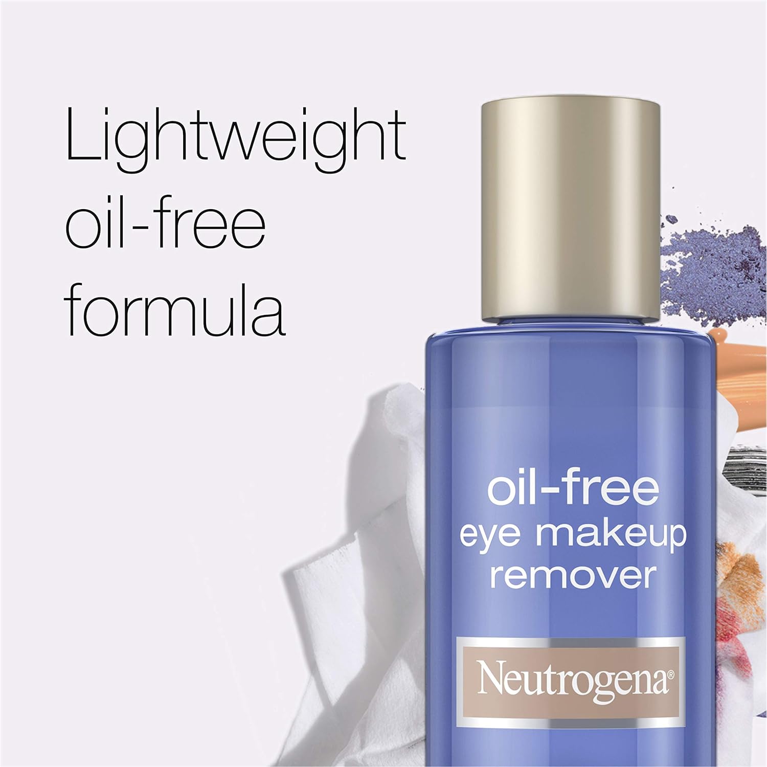 Neutrogena Gentle Oil-Free Eye Makeup Remover & Cleanser for Sensitive Eyes, Non-Greasy Makeup Remover, Removes Waterproof Mascara, Dermatologist & Ophthalmologist Tested, 5.5 fl. oz, 3 Pack - Image 3