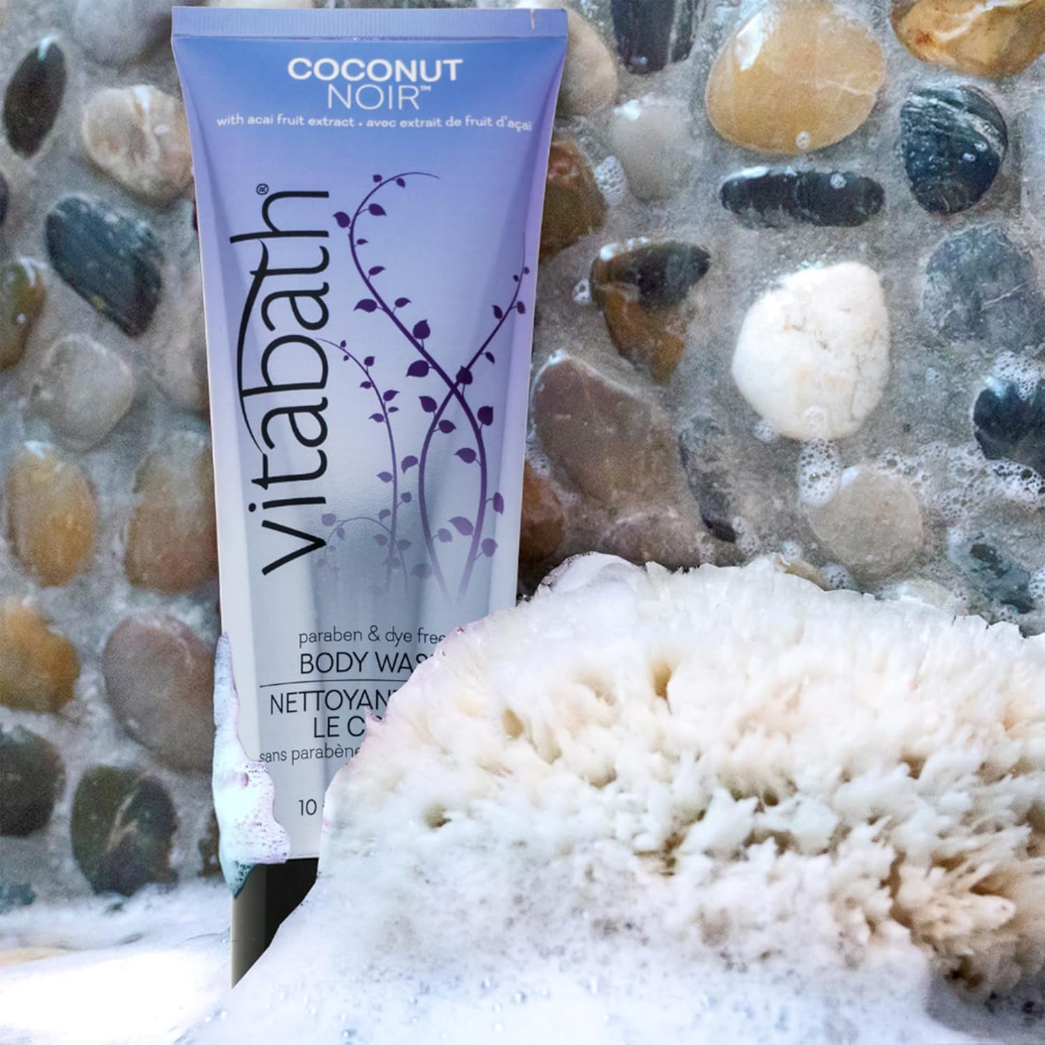 Vitabath Coconut Noir Body Wash Moisturizing Bath & Shower Cleanser & Skincare Radiant Detox & Restore Nourishing Body Polish - Cruelty-Free, Paraben-Free - 10 oz - Image 3