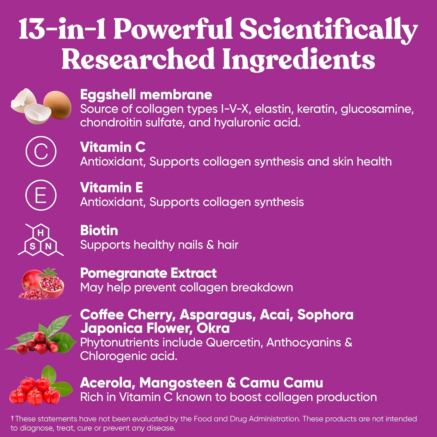 Move & Glow Collagen Pills for Women & Men – Vegetarian Multi-Collagen (Type I-V-X) with 9 Plant-based Superfoods for Skin Health & Joint Support – Biotin, Vitamin C, Vitamin E, 60 Vegetarian Capsules - Image 3