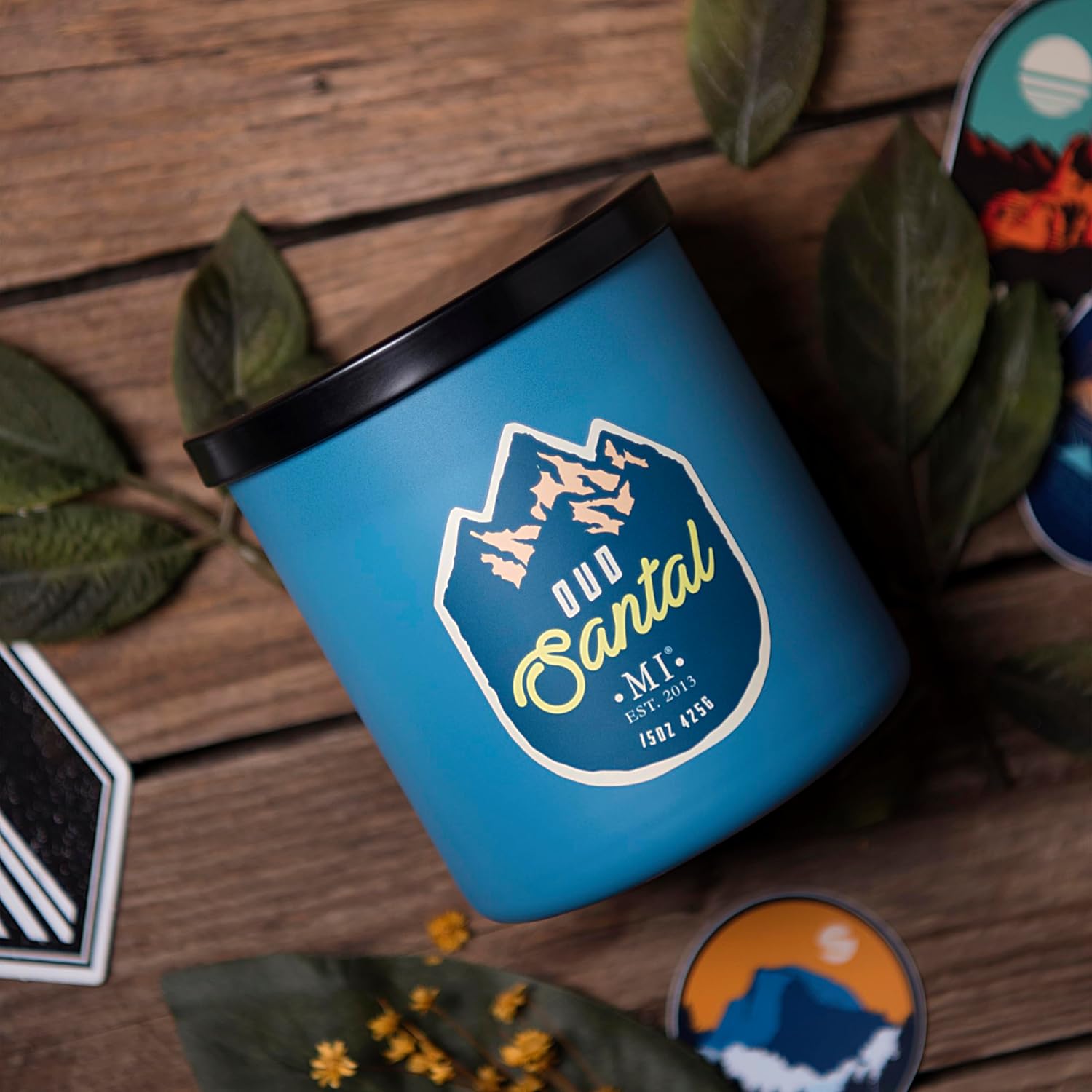 Manly Indulgence Oud Santal Scented Candles for Men, 2 Wick, 15 oz Premium Soy Blend Wax, 60H Burn, Candles for Home Scented – Made in The USA - Image 6