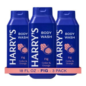 Harry's Men's Body Wash Shower Gel, Fig Scent, 18 oz, Pack of 3