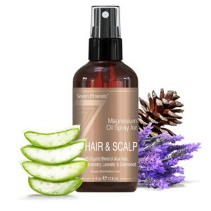 Seven Minerals Anti-hair Loss Treatment - Magnesium Spray for Men and Women | Made in USA - 100 Percent Natural and Organic | eBook Included (New)