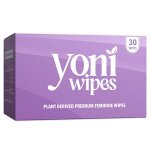 30 Count Biodegradable & Flushable Feminine Wipes, pH-Balanced, Aloe Vera & Vitamin E, Individually Wrapped for Travel and On-the-Go Use