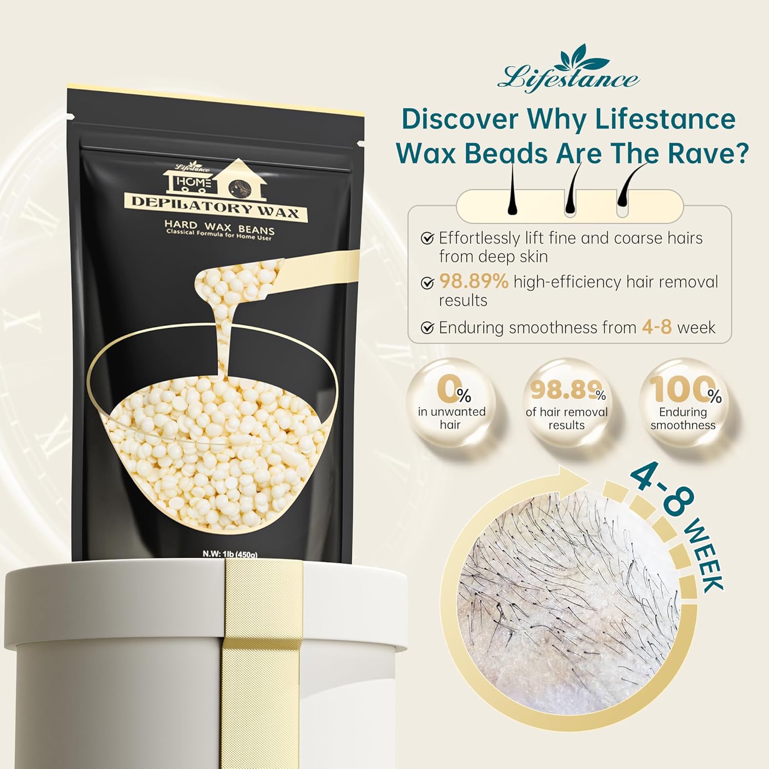 1lb Sensitive Skin Hard Wax Bean Kit for Fine Hair and Facial Areas - Image 2