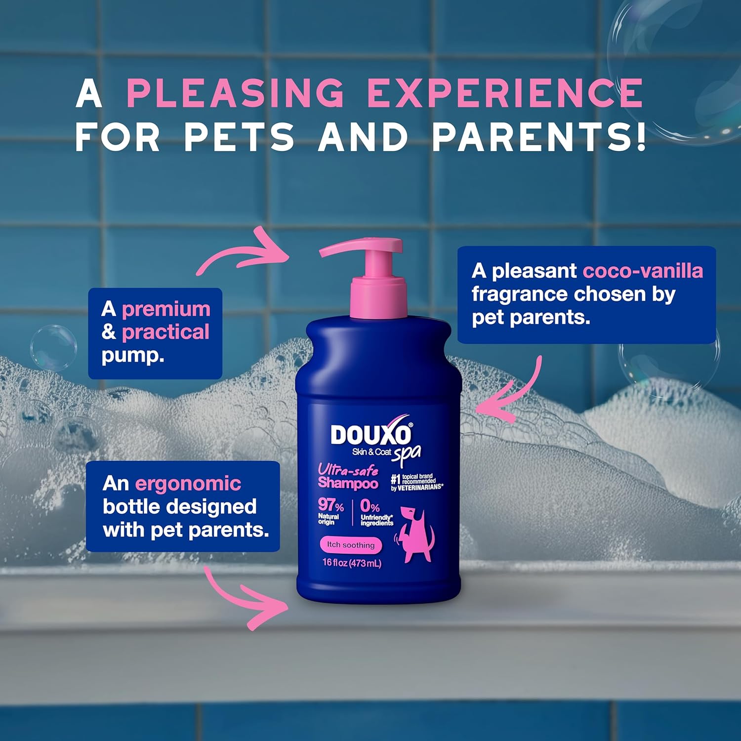 DOUXO Gentle Cleansing SPA Dog Shampoo for Itchy Skin, 16 fl oz - Image 6