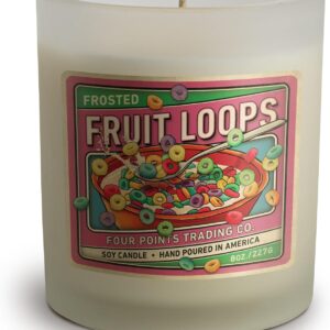 Fruit Loops Scented Candle 8 oz - Soy Aromatherapy Candle with Jar - Great Gift for Birthdays, Anniversary, Christmas, New Year, House Warming and More!