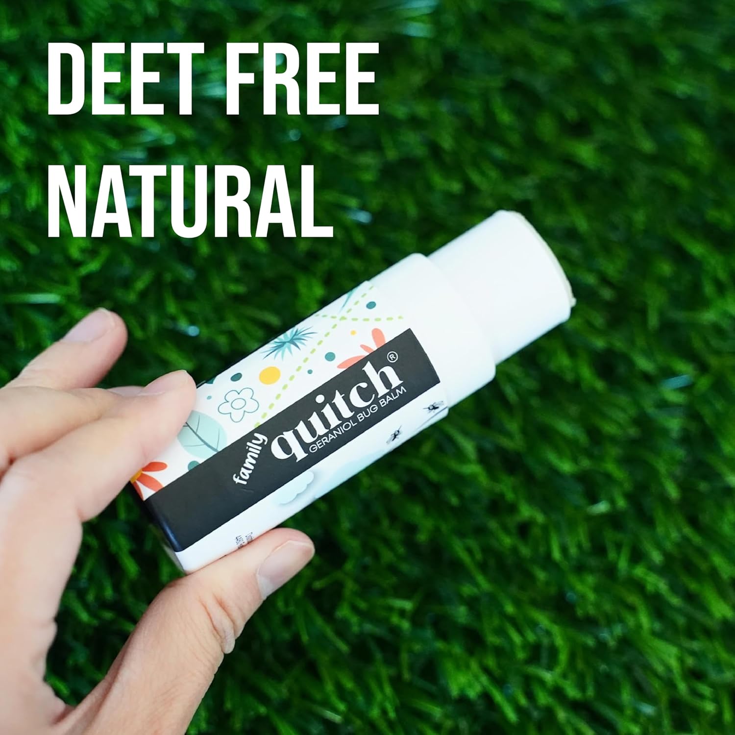 Quitch Geraniol Bug Balm, Bug Spray Alternative Travel Size Repellent, DEET Free Mosquito Shield for Kids, Natural Travel Size Mosquito Repellent Wipes Alternative Balm for Babies, Made in The USA - Image 6