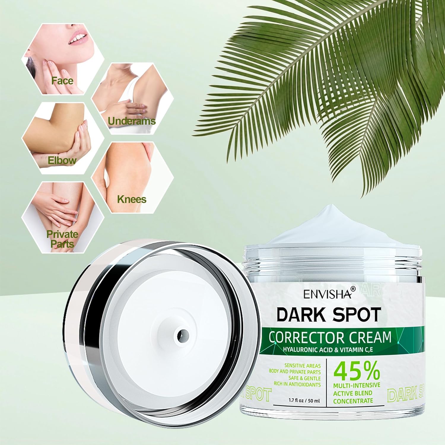Brightening Dark Spot Remover Cream Face Body Moisturizer Sun Age Spots 2 oz - Image 5