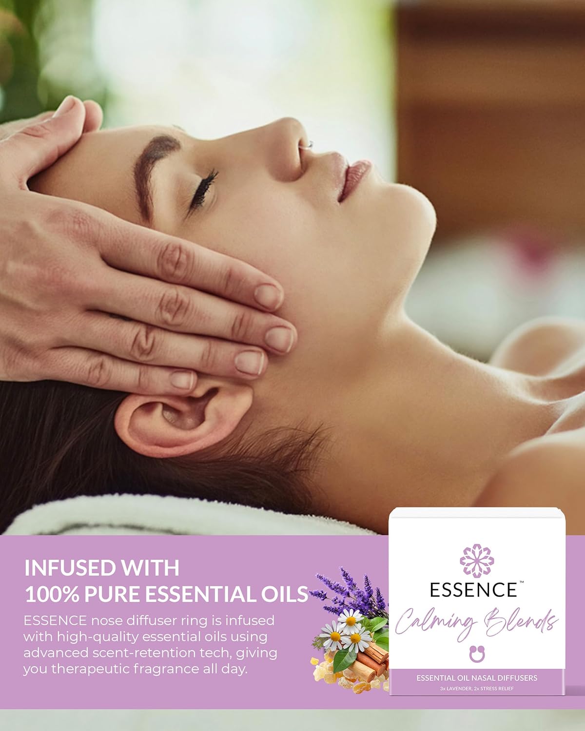 Essence Nasal Diffuser Calming Bundle – Aromatherapy Essential Oil Silicone Nose Rings for Stress & Sleep Support – Wearable Lavender & Stress Relief Blends for Relaxation & Nighttime Use - Image 5