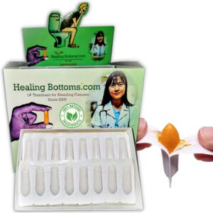 Anal Fissure Suppository | Expert Formulation for Rectal Bleeding Due to Anus Fissure, Hemorrhoids, Diarrhea, & Constipation | Made with Natural Curcumin & Turmeric Extract | 16ct