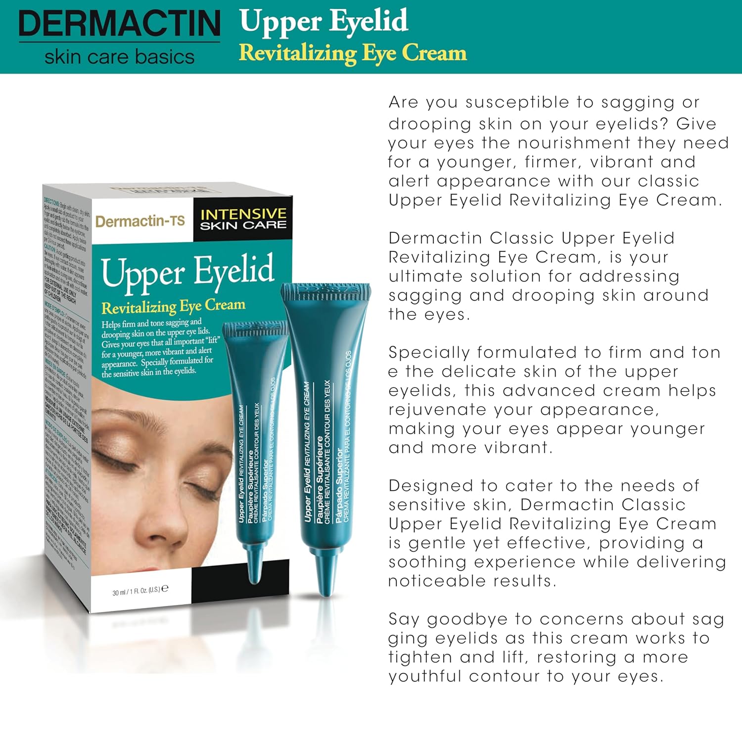 Classic Upper Eyelid Revitalizing Eye Cream 1 oz. - Image 3