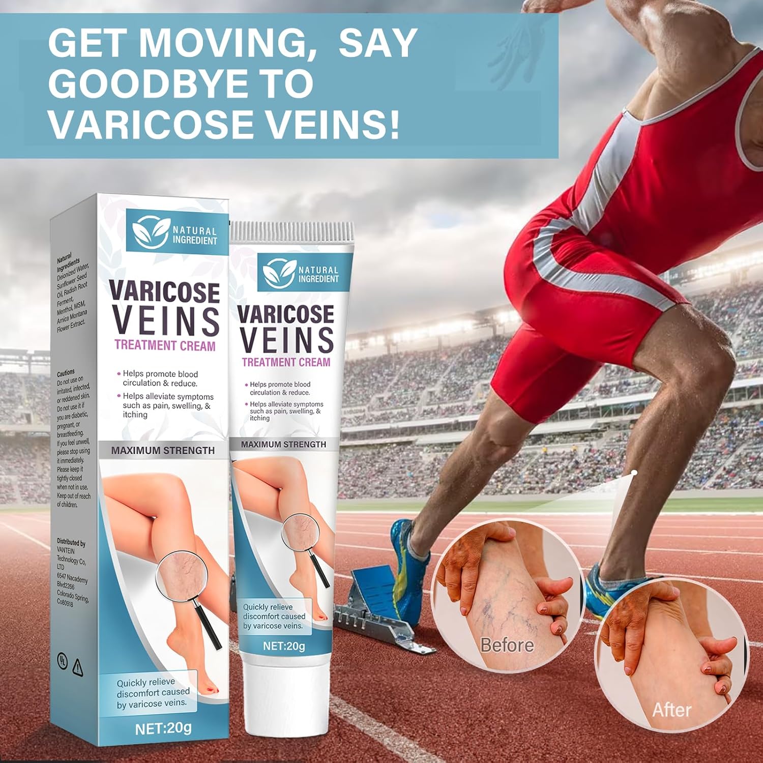 Varicose Veins Treatment for Legs, 2 Count Varicose Veins Cream - Improves Blood Circulation, Reduces Varicose Veins and Heaviness - Image 4
