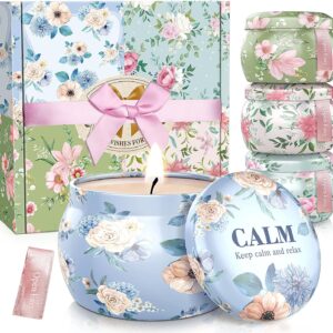 Scented Candles Set, 17.6 oz 4 Pack Home Scented Candles, 100-120 Hours Candle Present for Men and Women,Candles for Birthday, Fathers Day Presents