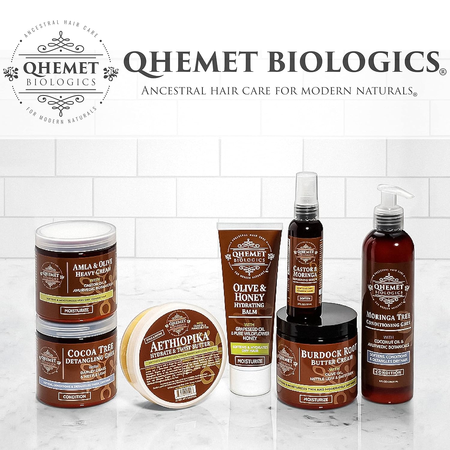 Qhemet Biologics Aethiopika Hydrate & Twist Butter - Frizz-Free Styling Butter Adds Flexible Definition to High & Low Porosity Hair - Smooth Edges, Soften & Flatten Locs, Twists & Braids (4.7 oz) - Image 9