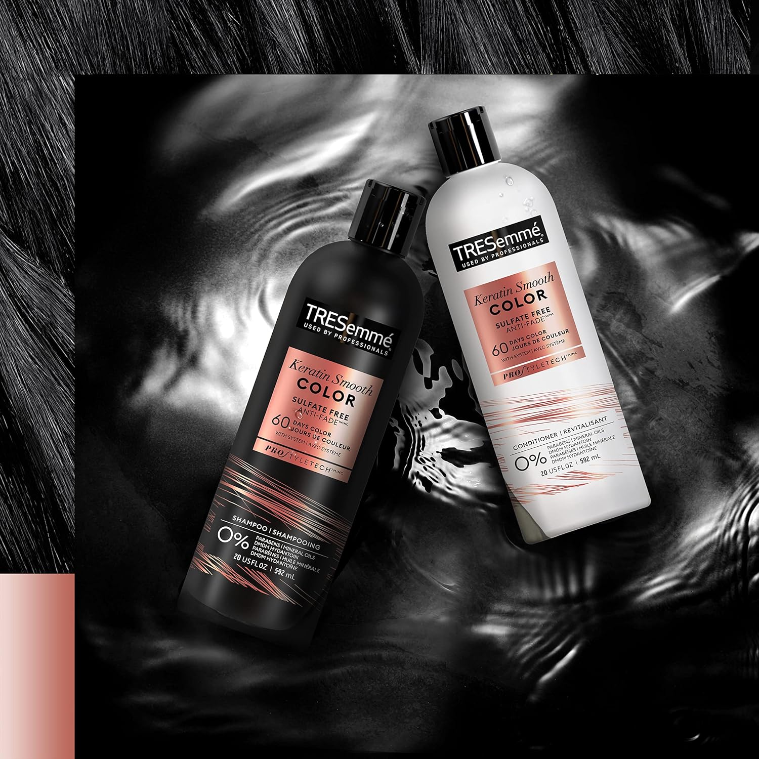 TRESemmé Keratin Smooth Color Sulfate-Free Shampoo for Color-Treated Hair Formulated With Pro Style Technology 20 oz - Image 9