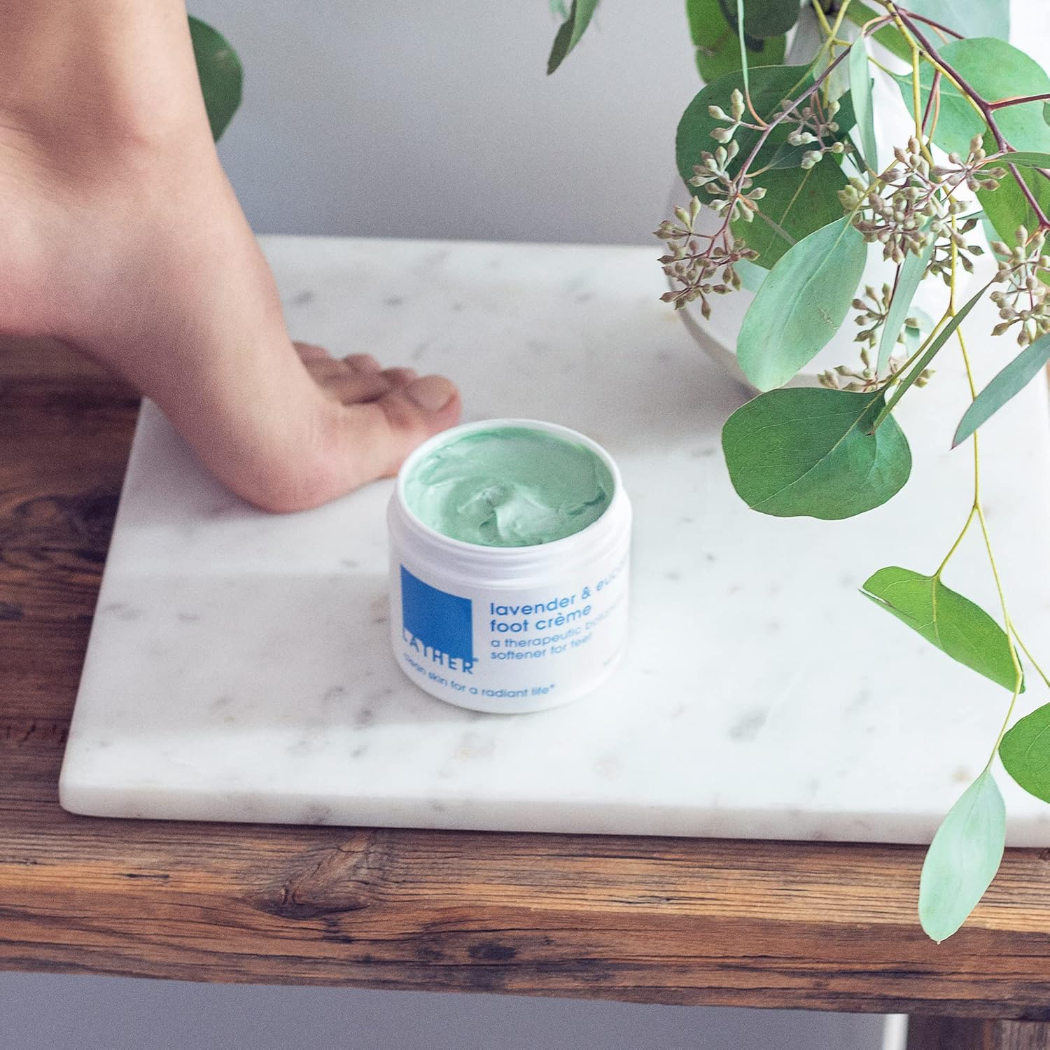 LATHER Foot Cream 4 Oz Cracked Heel Repair Dry Feet Moisturizing - Image 5