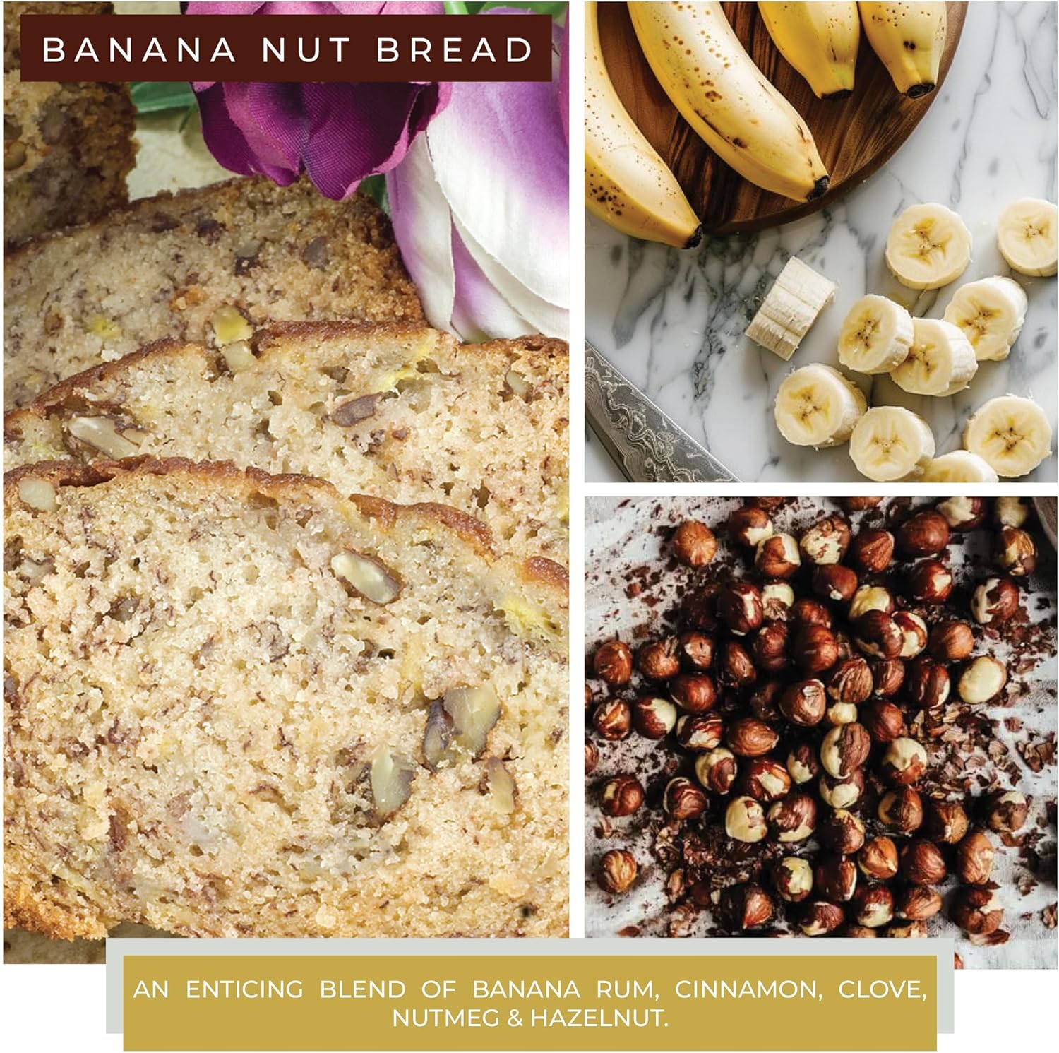 A Cheerful Giver — Banana Nut Bread - 24oz Large Scented Candle Jar with Lid - Cheerful Candle - 135 Hours of Burn Time, Christmas Gift for Women, Brown - Image 3