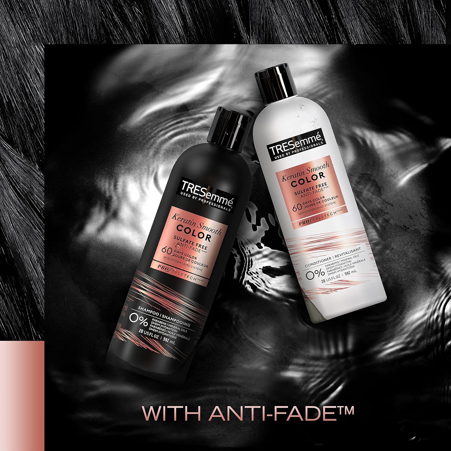 TRESemmé Keratin Smooth Color Sulfate-Free Shampoo for Color-Treated Hair Formulated With Pro Style Technology 20 oz - Image 4