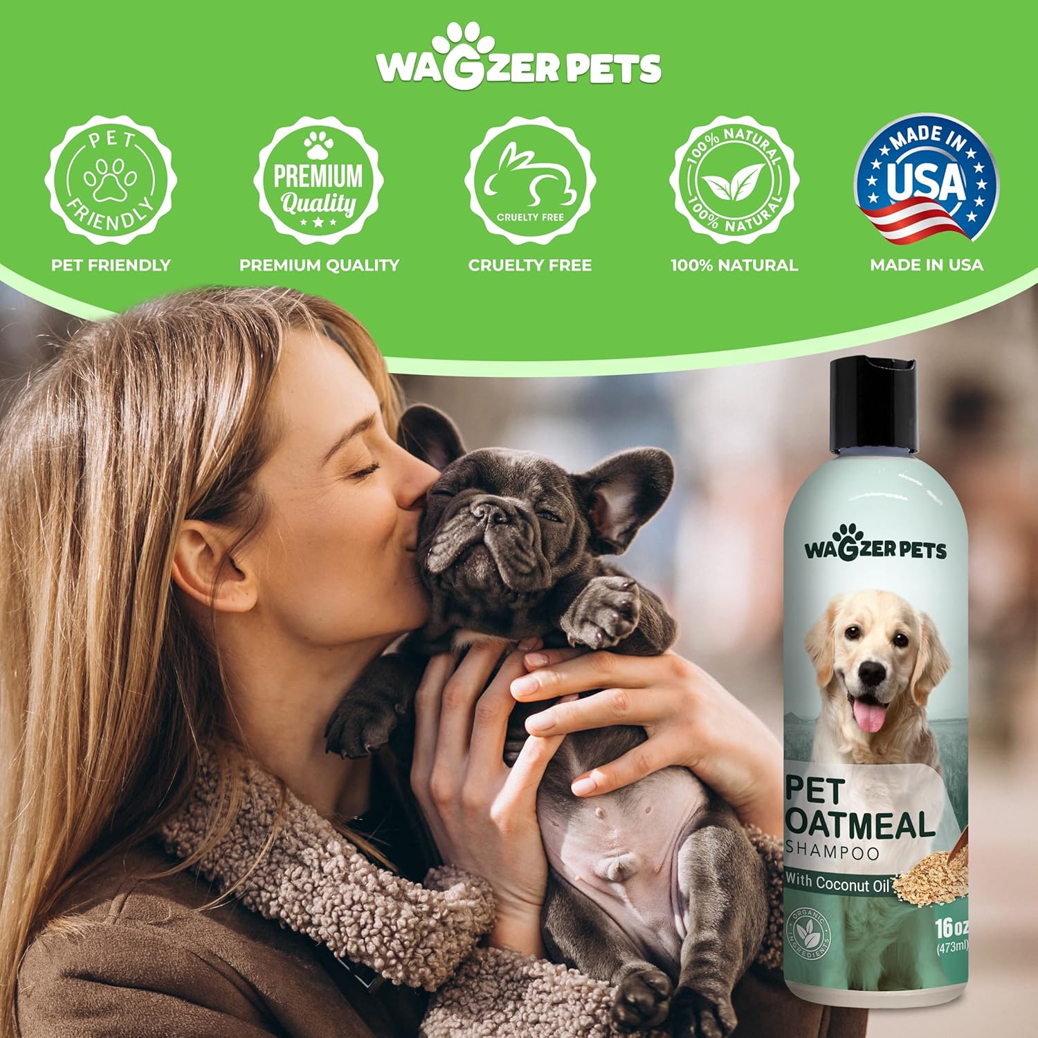 Oatmeal Dog Shampoo with Coconut Oil for Dogs | Soothing Dog Shampoo for Itching and Dry Skin | Oatmeal Bath Hypoallergenic and Gentle Pet Care for Sensitive Skin and Coat | 16 oz - Image 3