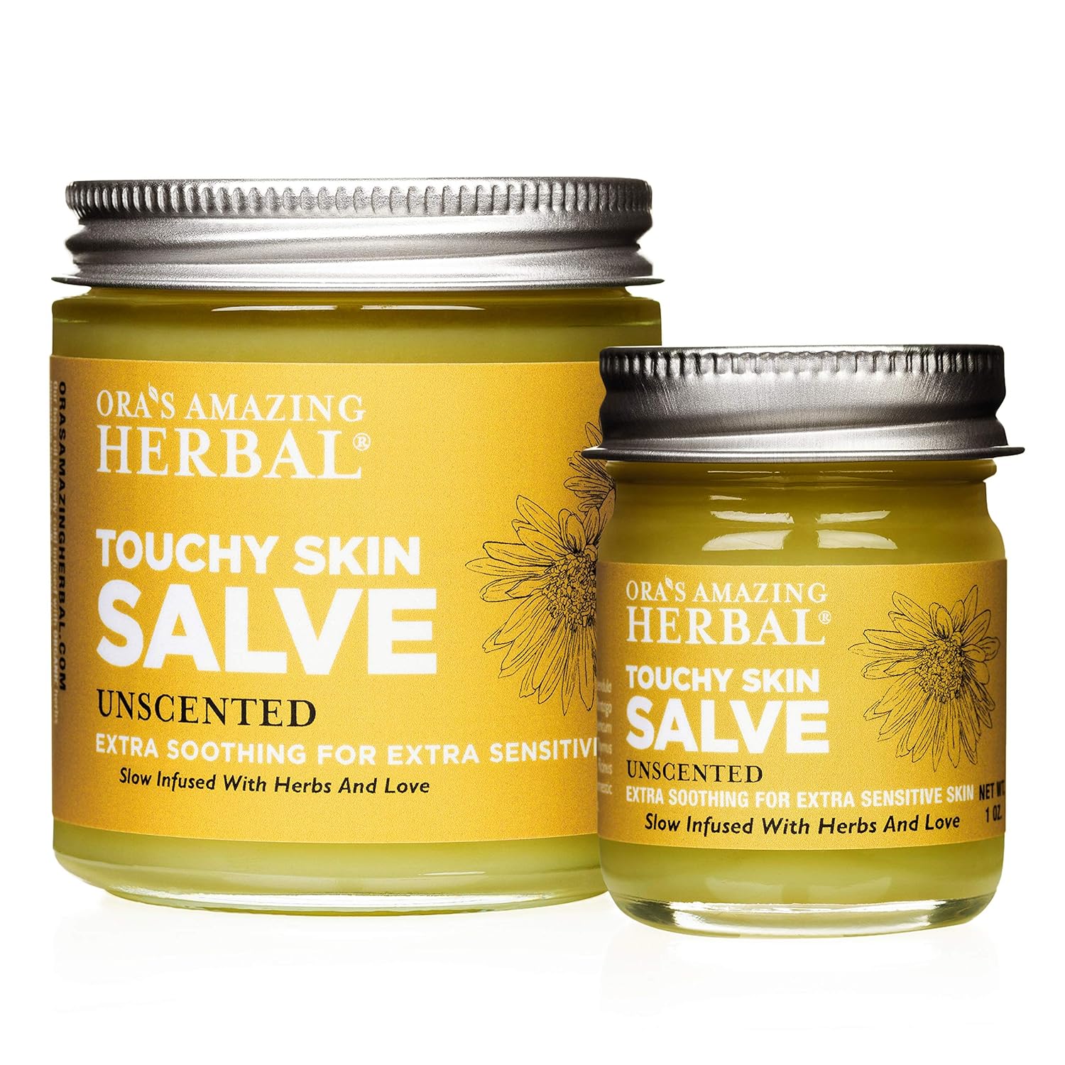Touchy Skin Salve, Eczema Cream for Kids and Adults, Natural Sensitive Skin Treatment, Itch Cream, Calendula Ointment, Dry Skin Balm, Fragrance Free, Ora's Amazing Herbal, 1 oz Travel Size 2 pack - Image 3