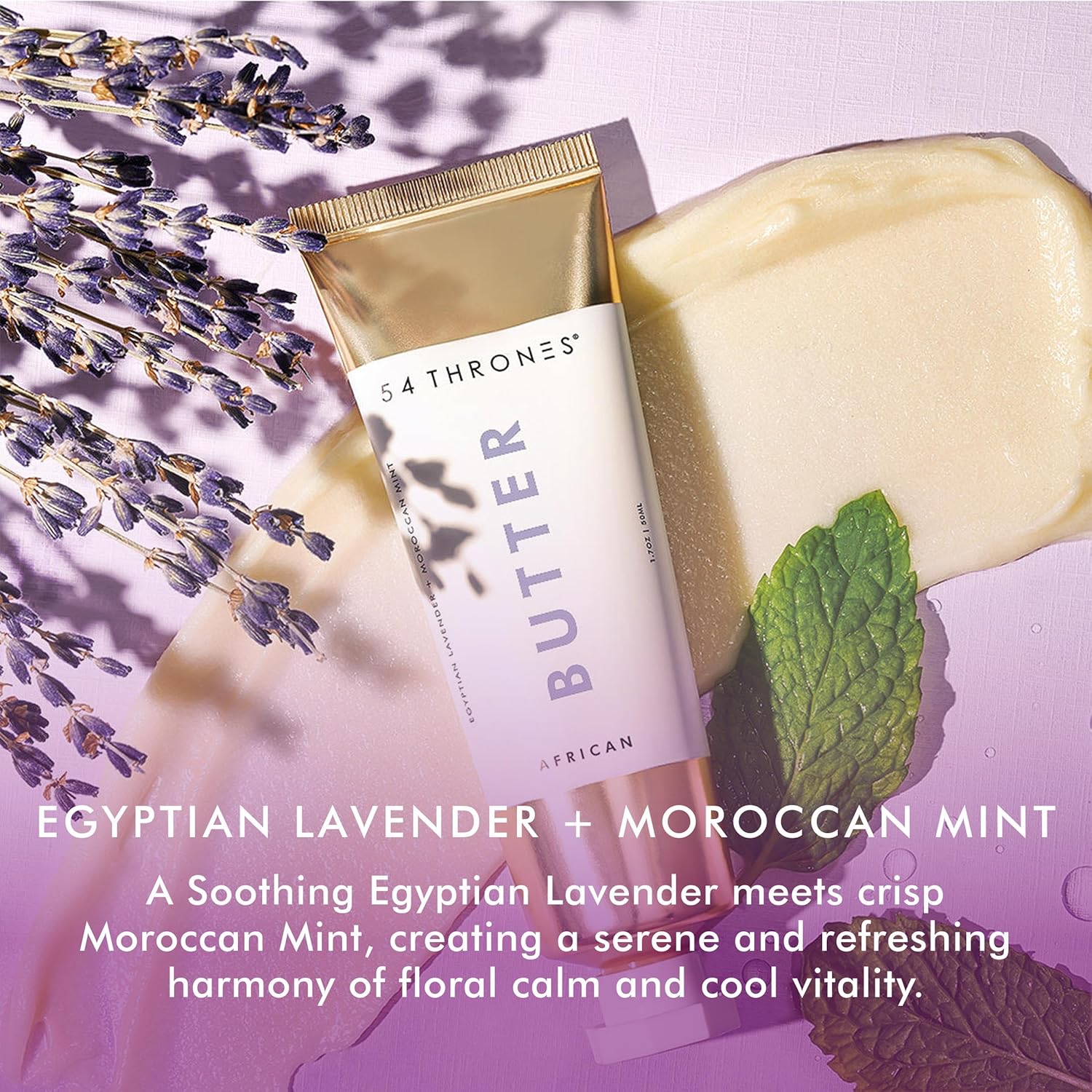 Mini African Beauty Shea Butter Intensive Dry Skin Moisturizing Body Balm for Women Egyptian Lavender Moroccan Mint - Image 6