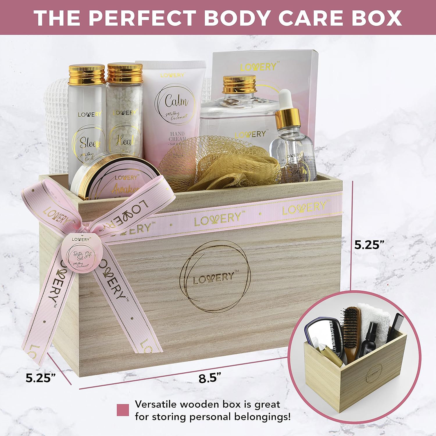 Milky Coconut Scent Luxury Home Spa Bath Gift Set with Body Care Essentials and Bath Pillow - Image 6