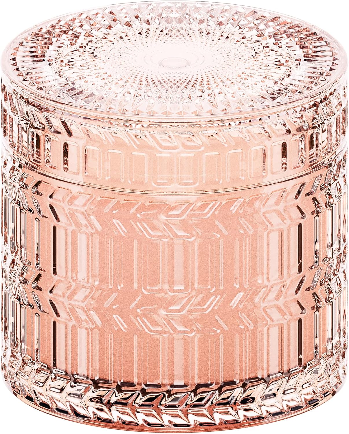 Hidden Label Sandalwood Rose Scented Candle for Home Scented, Wood Wick Decorative Candles for Women,Pink Soy Candles Non Toxic Candle, 7.4 oz 55 Hours Long Burn time
