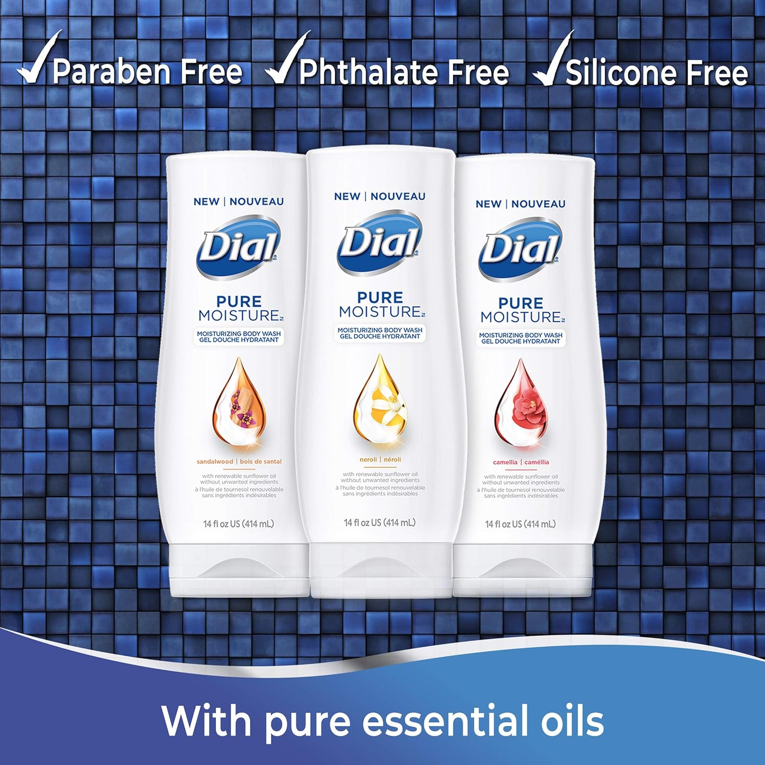 Dial Pure Moisture Body Wash, Sandalwood, 14 Ounce - Image 6