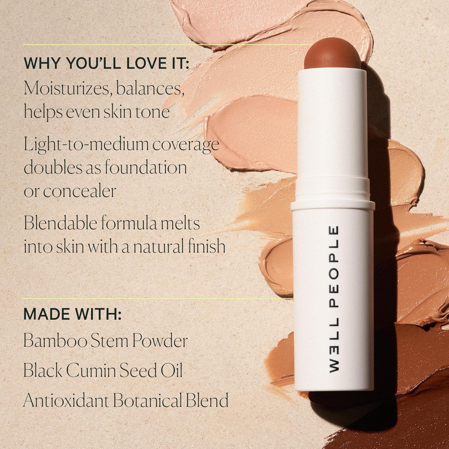 Well People Supernatural 16 Light Neutral Complexion Stick Foundation and Concealer - Image 5