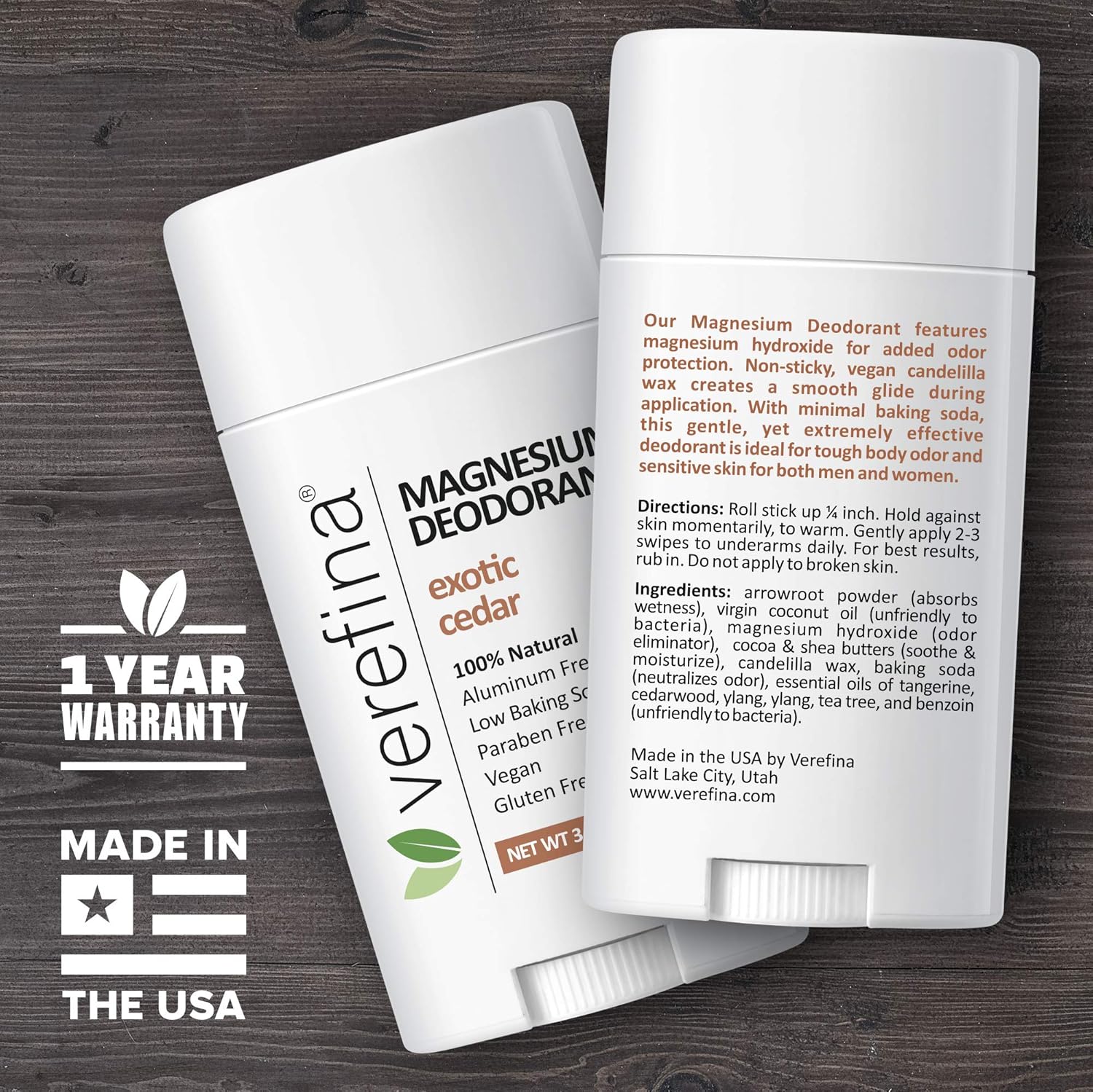 Aluminum-Free Natural Deodorant for Men & Women, Hypoallergenic, Vegan, 3 Oz Stick - Image 8
