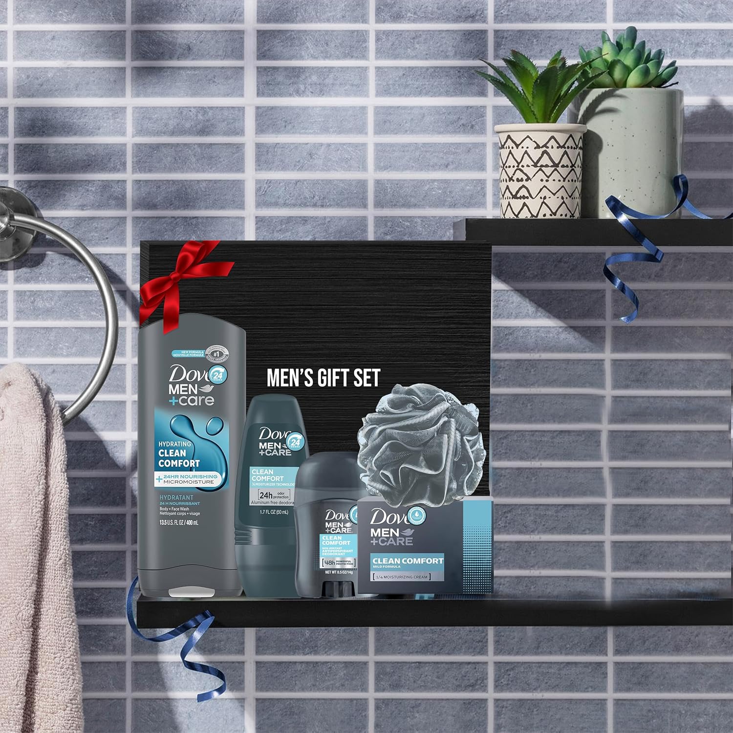 Dove Men+Care Father's Day 5 Piece Gift Set with Body Wash, Deodorant Stick, Roll On, Bar Soap, and Shower Pouf - Image 8