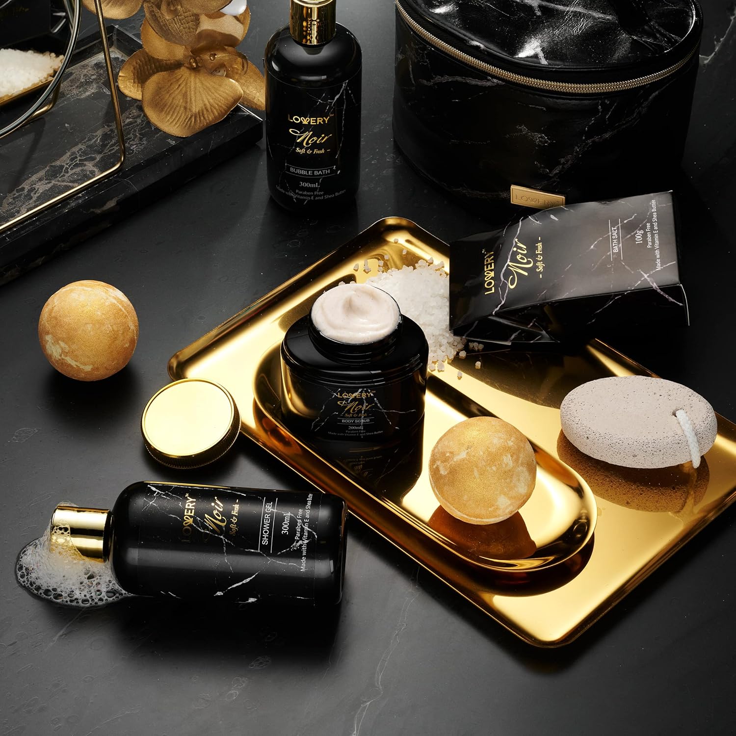 Men's Bath Gift Basket with Bubble Bath and Relaxing Bath Bombs - Image 5