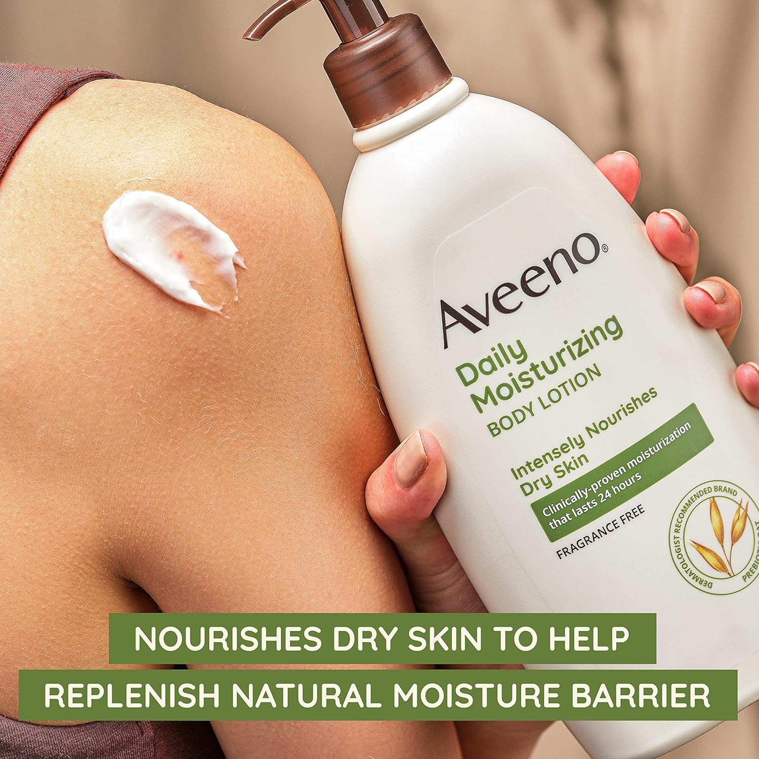 Aveeno Daily Moisturizing Lotion 18 oz Two Pack Paraben-Free Gentle Formula - Image 2